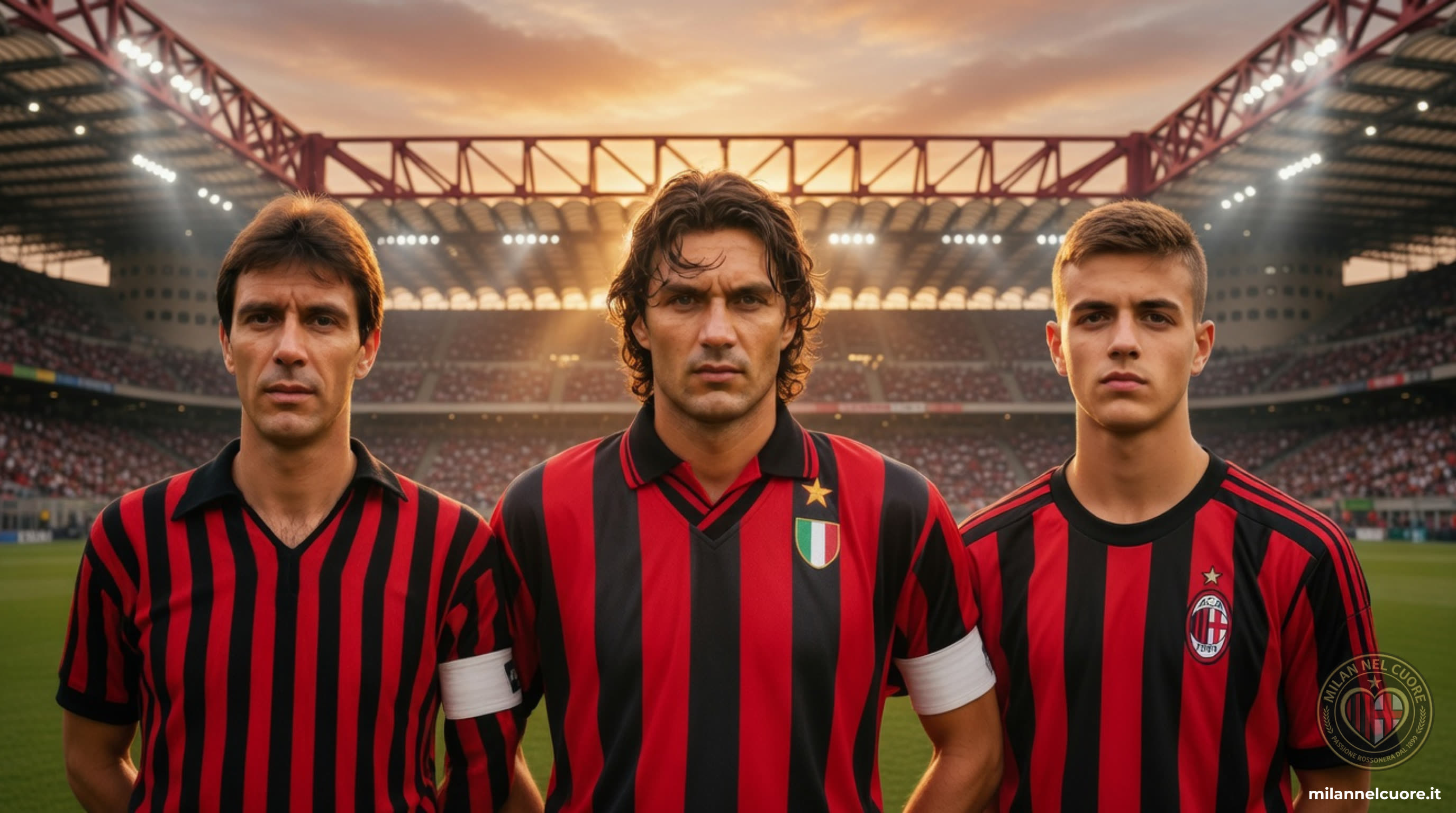 Cesare, Paolo and Daniel Maldini: three generations in the AC Milan shirt