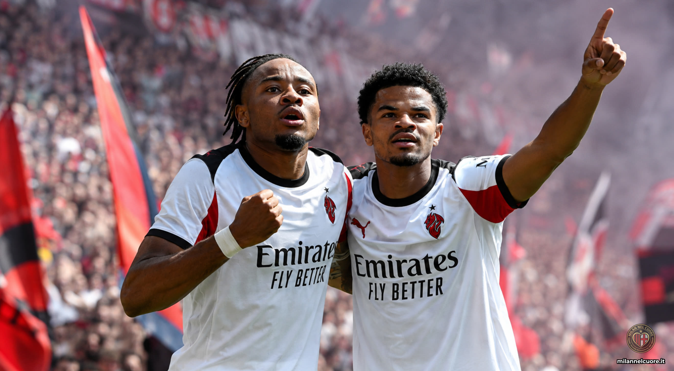 Esultanza dei giocatori del Milan al Marassi dopo Genoa-Milan 1-2, 37a giornata di Serie A 2025/26