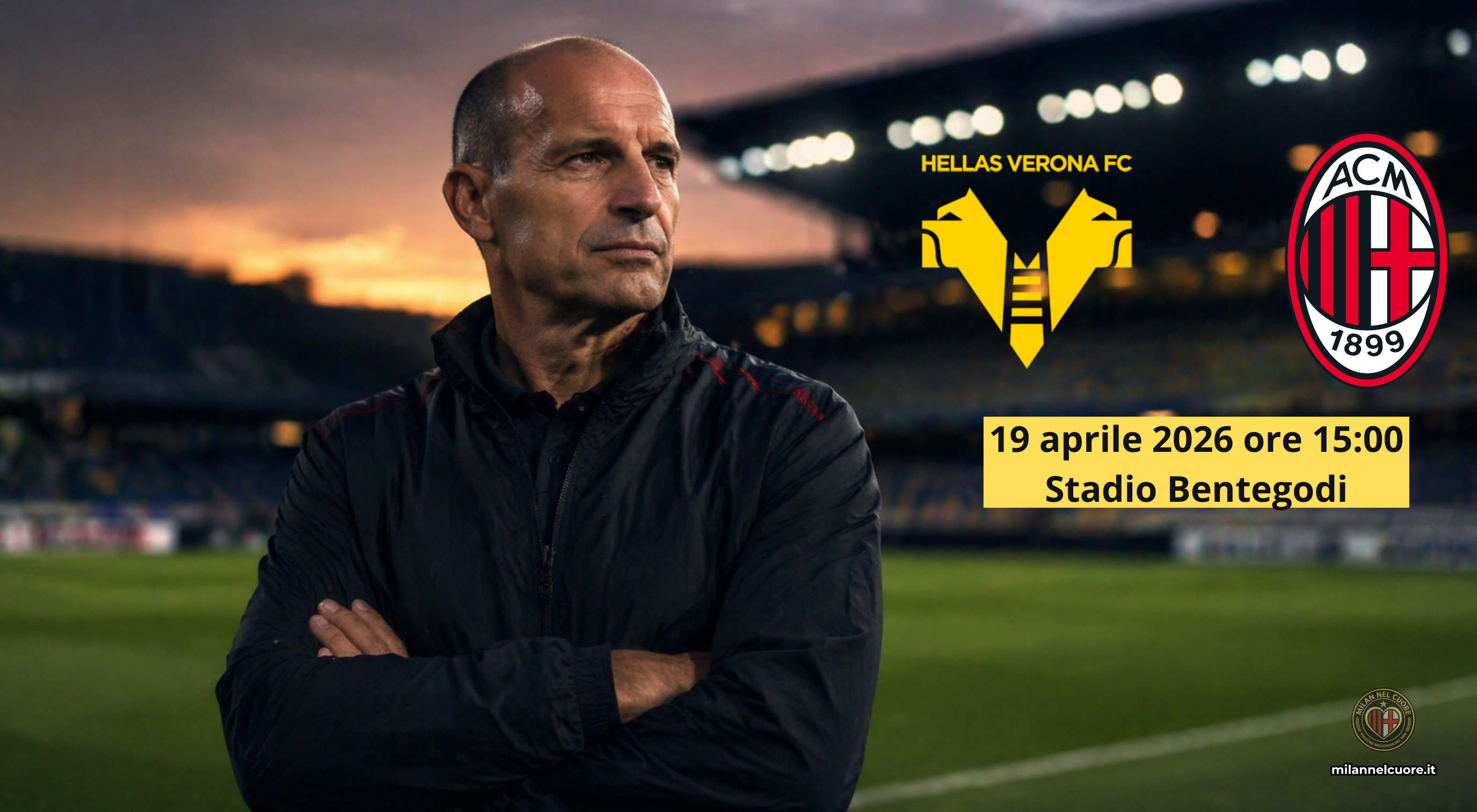 Allegri ahead of Verona vs AC Milan, Serie A matchday 33 at the Bentegodi