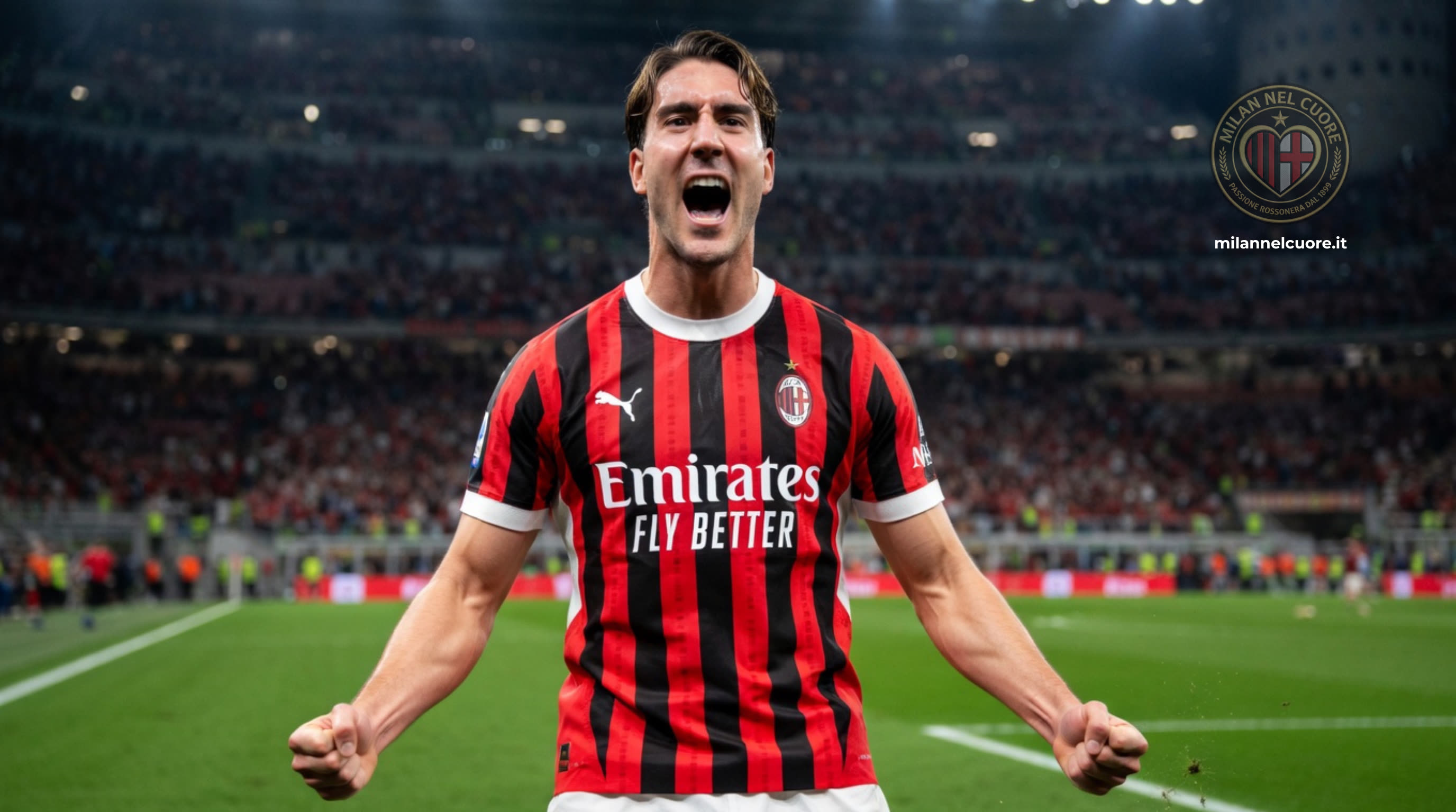 Dusan Vlahovic, obiettivo di calciomercato del Milan dalla Juventus